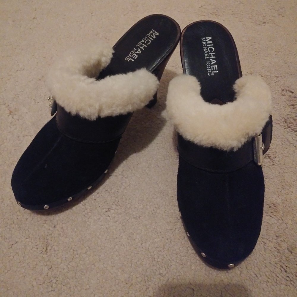 Michael Kors wool suede clog black 6.5